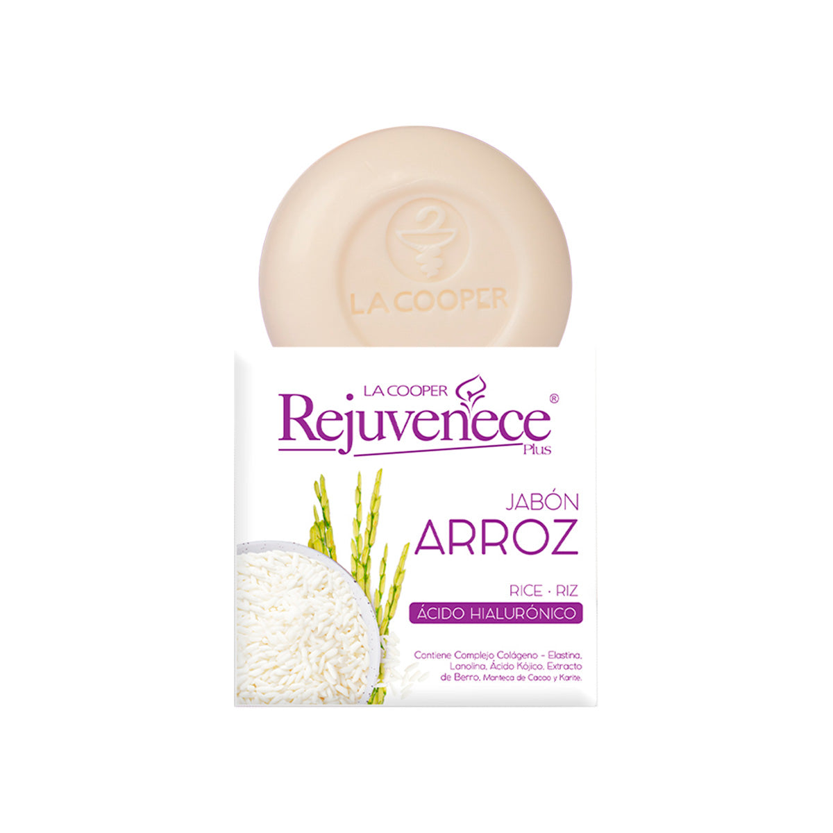 Jabón Rejuvenece Plus a base de Arroz & Acido Hialuronico