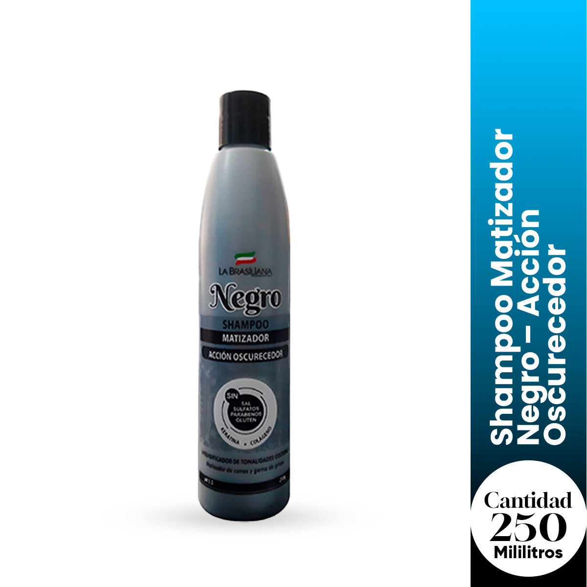 La Brasiliana Shampoo Matizador Negro – Acción Oscurecedor 250g