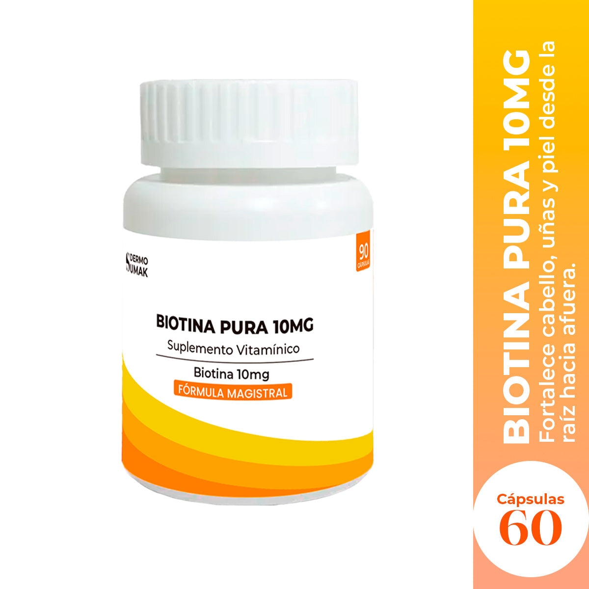 DERMO SUMAK CÁPSULAS BIOTINA PURA 10MG 90CAPSULAS