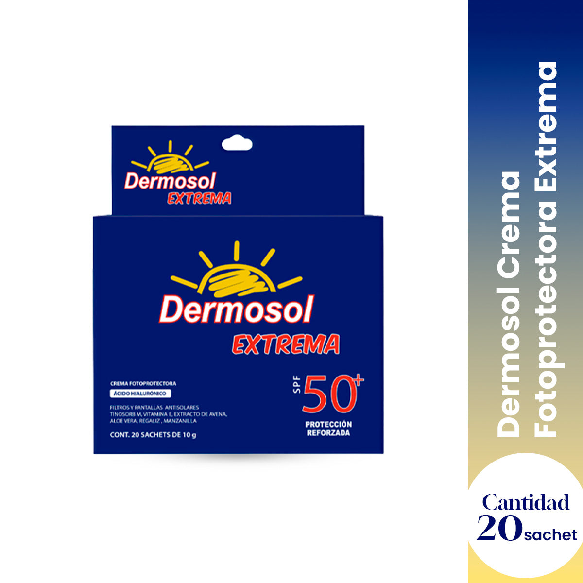 DERMOSOL CREMA FOTOPROTECTORA EXTREMA SPF50+ 10GR X 20 SACHETS - LA COOPER