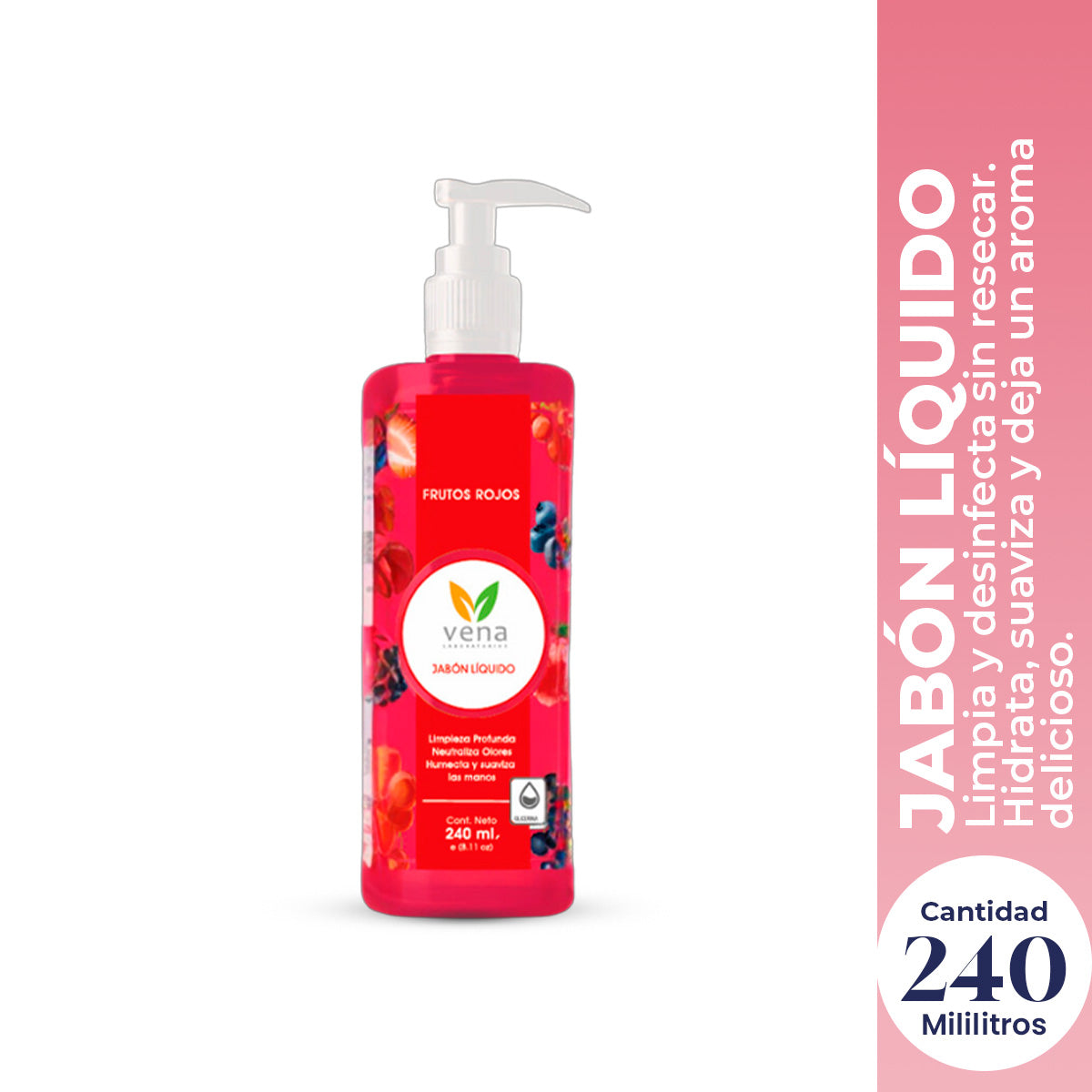JABON LIQUIDO FRUTOS ROJOS X 240 ML