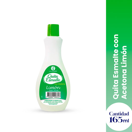 Quita Esmalte con Acetona Limón 165ml - La Cooper