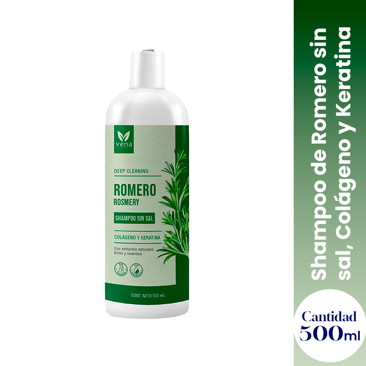 SHAMPOO ROMERO SIN SAL X 500 ML