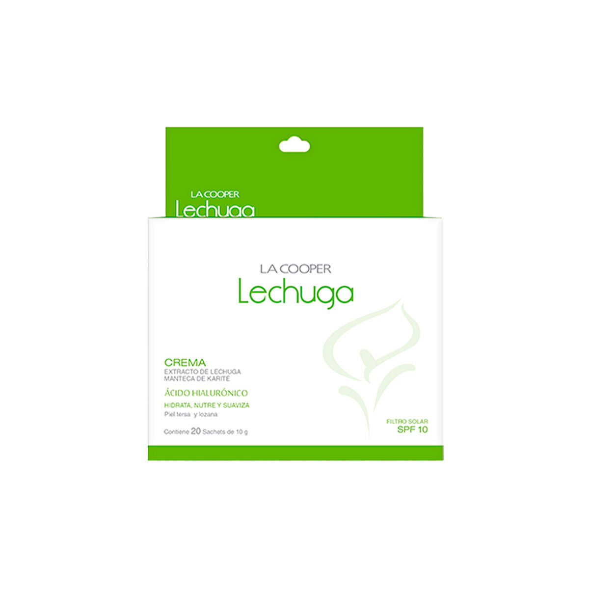Crema de Lechuga Manteca de Karité La Cooper 10gr x 20 Sachets