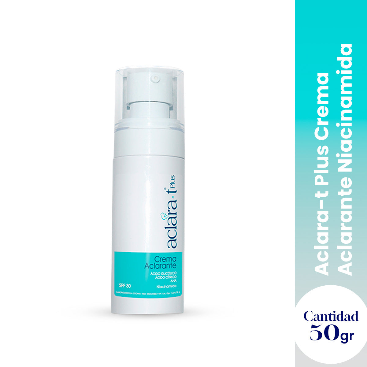 Crema Aclarante NiacinamidaAclaraT Plus SPF30 50gr