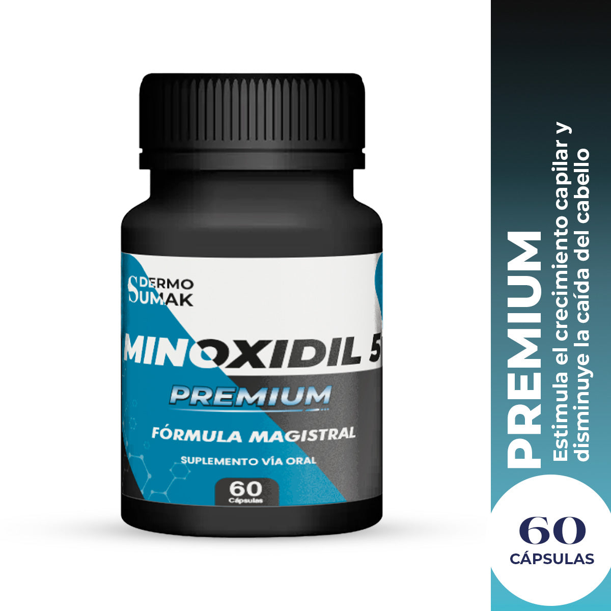 MINOXIDIL 5MG PREMIUM 60 CAPSULAS - DERMO SUMAK