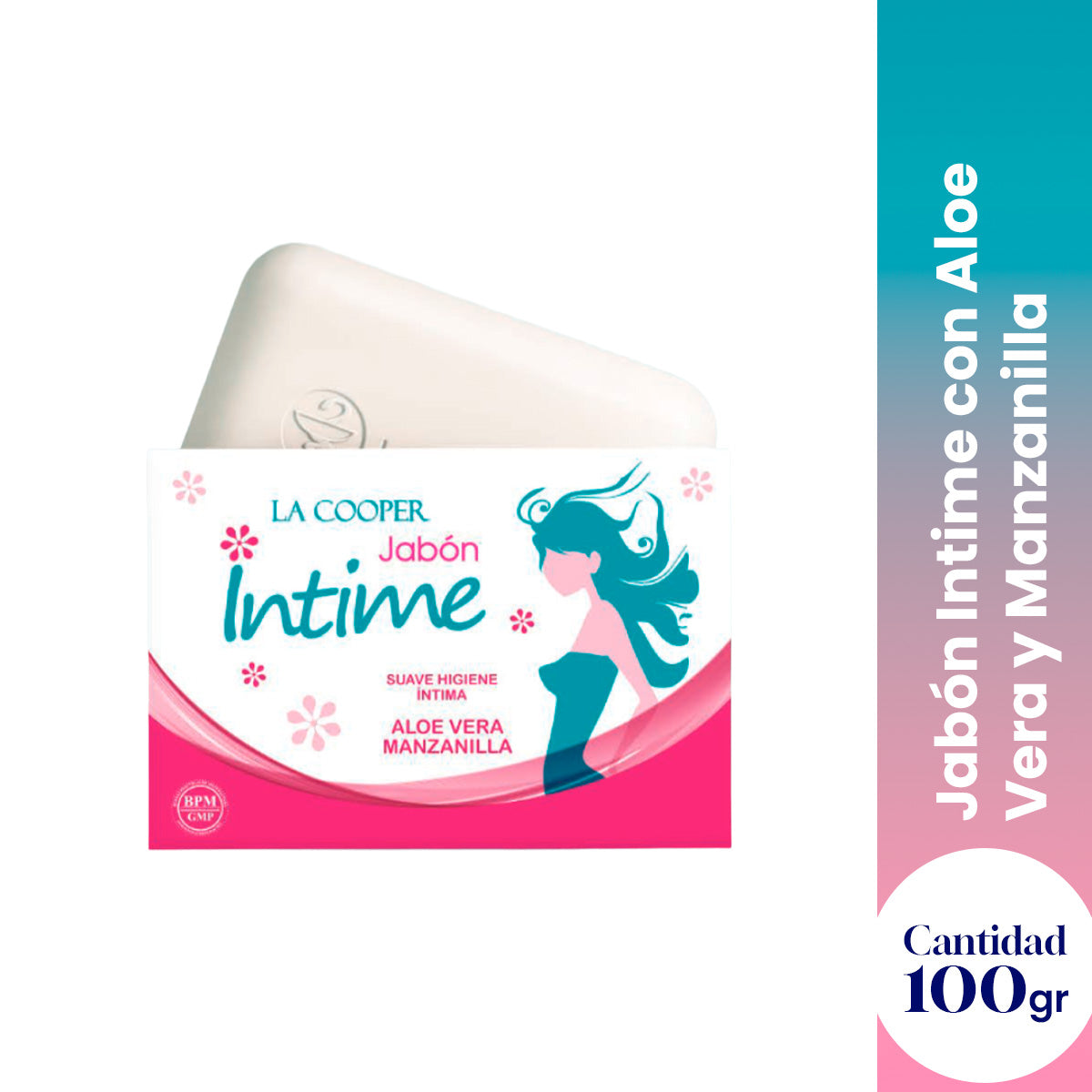 La Cooper Jabón Íntimo – Limpieza – Aloe Vera & Manzanilla 100g