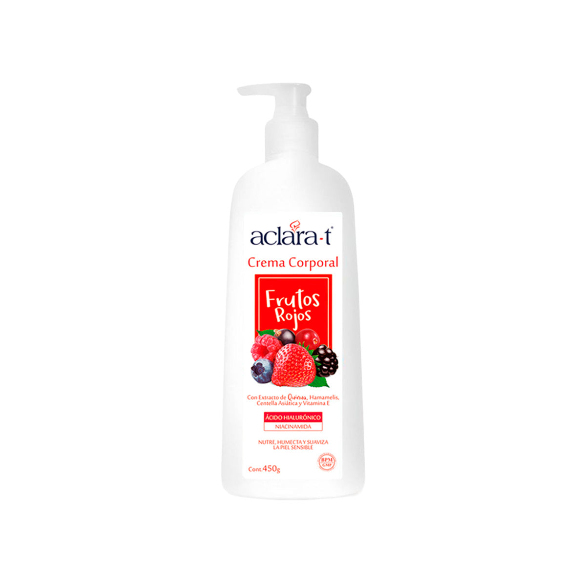 ACLARA-T CREMA CORPORAL VARIEDAD FRUTOS ROJOS X 450G
