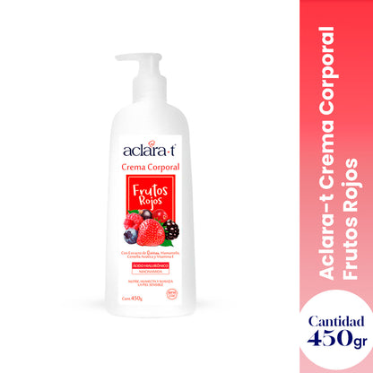 ACLARA-T CREMA CORPORAL VARIEDAD FRUTOS ROJOS X 450G