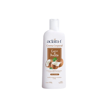 Aclara-T Crema Corporal Hidratante – Coco & Avena 150g