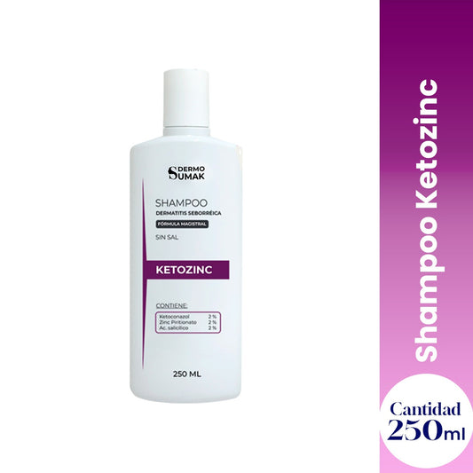 SHAMPOO KETOZINC CON KETOCONAZOL SIN SAL 250ML - DERMO SUMAK