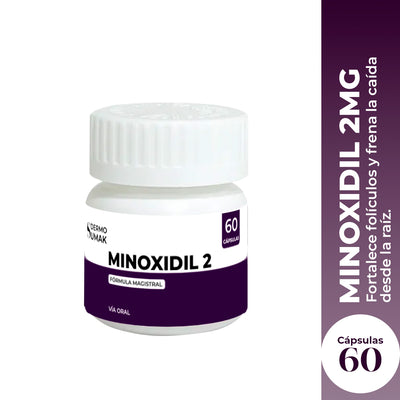 DERMOSUMAK – SUPLEMENTO PARA CRECIMIENTO CAPILAR – MINOXIDIL 2 MG 60 CÁPSULAS