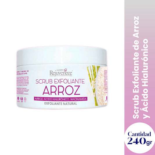SCRUB EXFOLIANTE CON ARROZ + HIALURÓNICO Y NIACINAMIDA X 240G - LA COOPER