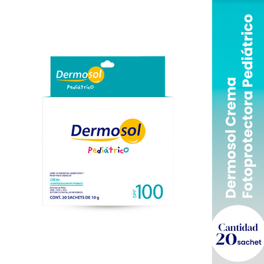 DERMOSOL PEDIATRICO CREMA FOTOPROTECTORA SPF100 10GR X 20 SACHETS - LA COOPER