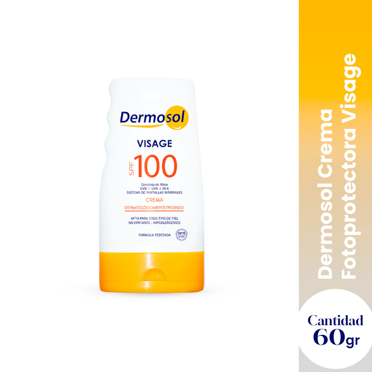 DERMOSOL VISAGE CREMA FOTOPROTECTORA SPF100 60GR - LA COOPER