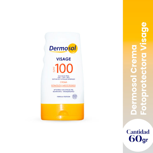 DERMOSOL VISAGE CREMA FOTOPROTECTORA SPF100 60GR - LA COOPER