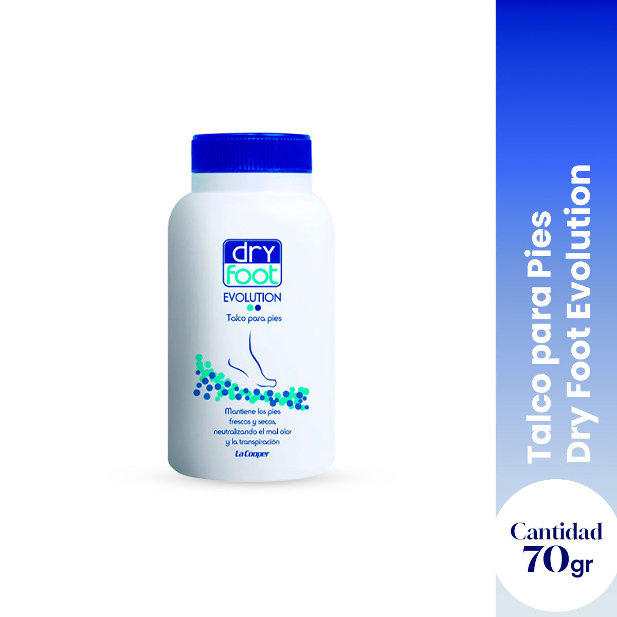 TALCO PARA PIEL DRY FOOT EVOLUTION 70GR - LA COOPER