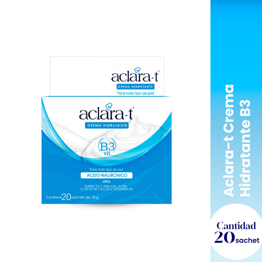 ACLARA-T CREMA HIDRATANTE B3 10GR X 20 SACHETS - LA COOPER