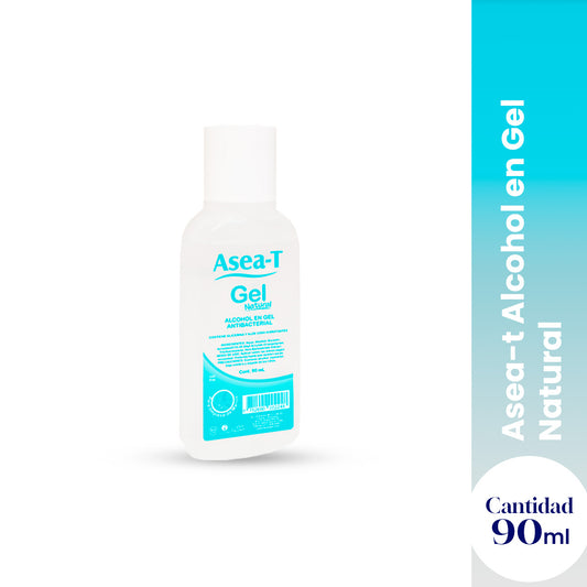 ASEA-T ALCOHOL GEL NATURAL ANTIBACTERIAL CON TAPA DISPENSADORA 90 ML - LA COOPER