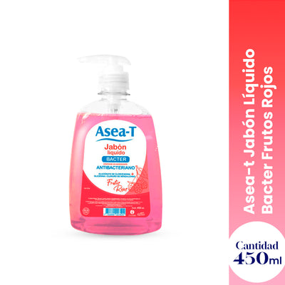 ASEA-T JABON LIQUIDO BACTER ANTIBACTERIANO FRUTOS ROJOS 450 ML - LA COOPER