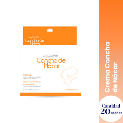 CREMA CONCHA DE NACAR LA COOPER SPF10 10GR X 20 SACHETS - LA COOPER