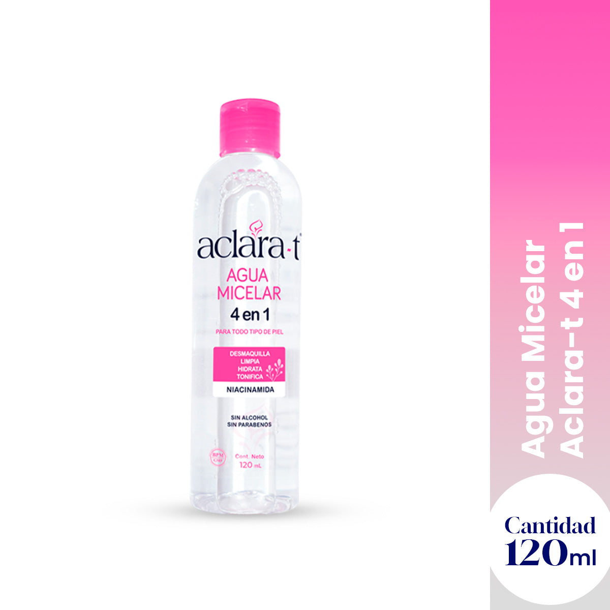 ACLARA-T AGUA MICELAR X 120ML - LA COOPER