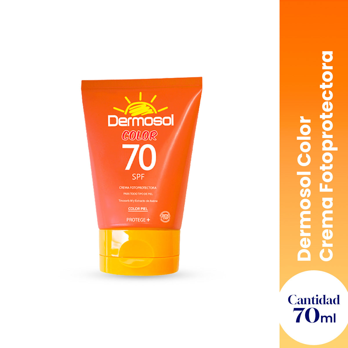 DERMOSOL CREMA FOTOPROTECTORA COLOR SPF70 70GR - LA COOPER