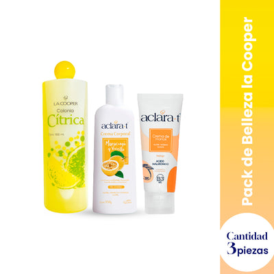 PACK BELLEZA LA COOPER (COLONIA 500ML,CREMA CORPORAL 150GR, CREMA DE MANOS)