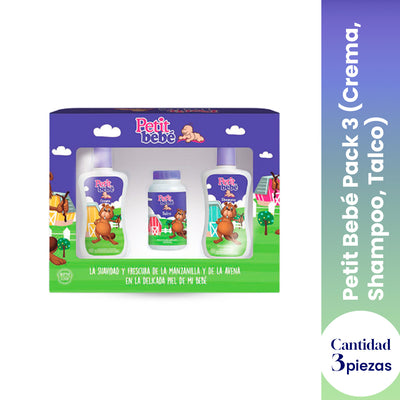 PETIT BEBE PACK 3 (CREMA, SHAMPOO, TALCO)