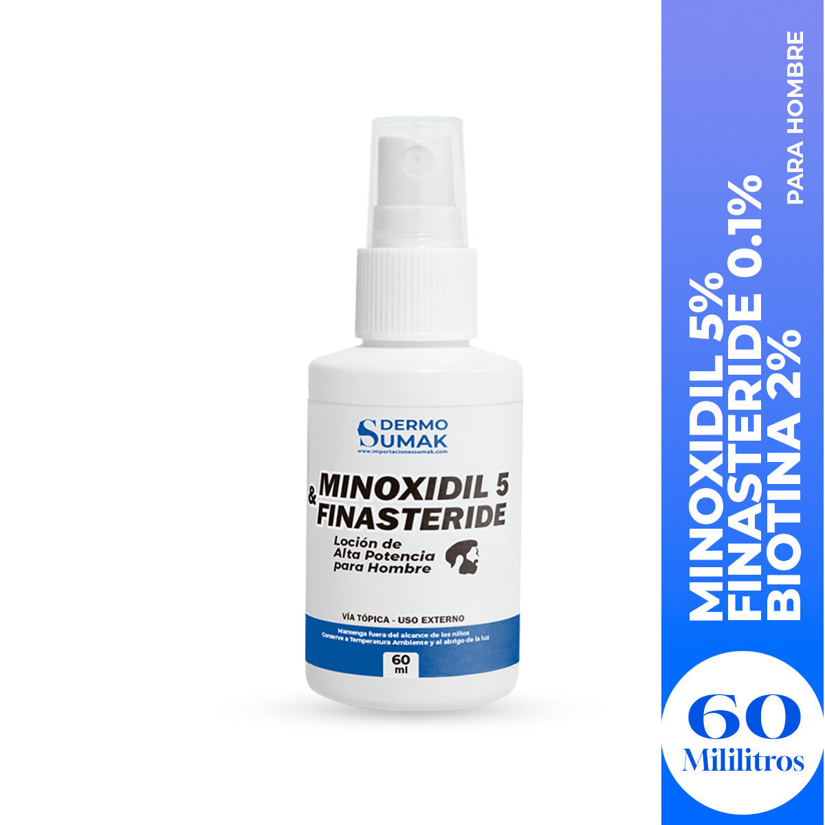 LOCION MINOXIDIL & FINASTERIDE & BIOTINA  60ML - DERMO SUMAK