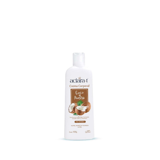 Aclara-T Crema Corporal Hidratante – Coco & Avena 150g