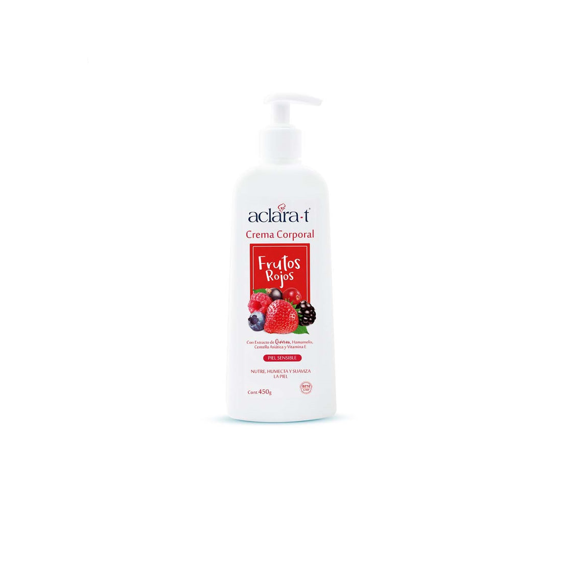 ACLARA-T CREMA CORPORAL VARIEDAD FRUTOS ROJOS X 450G
