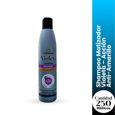 La Brasiliana Shampoo Matizador Violeta – Acción Anti-Amarillo 250g