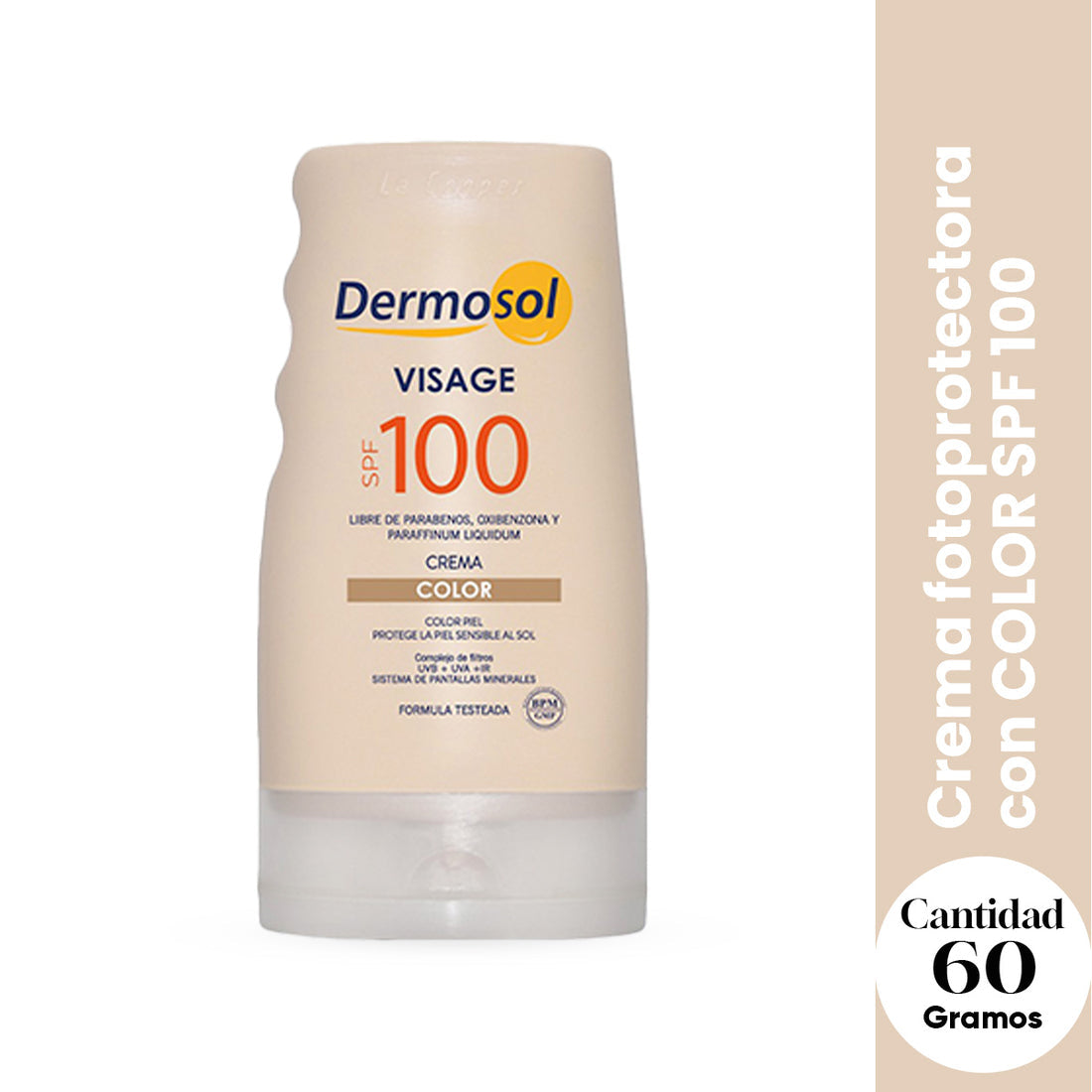 DERMOSOL VISAGE COLOR SPF 100 X 60 GR